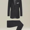 Abito Gessato in Lana Vergine con Linee Sartoriali