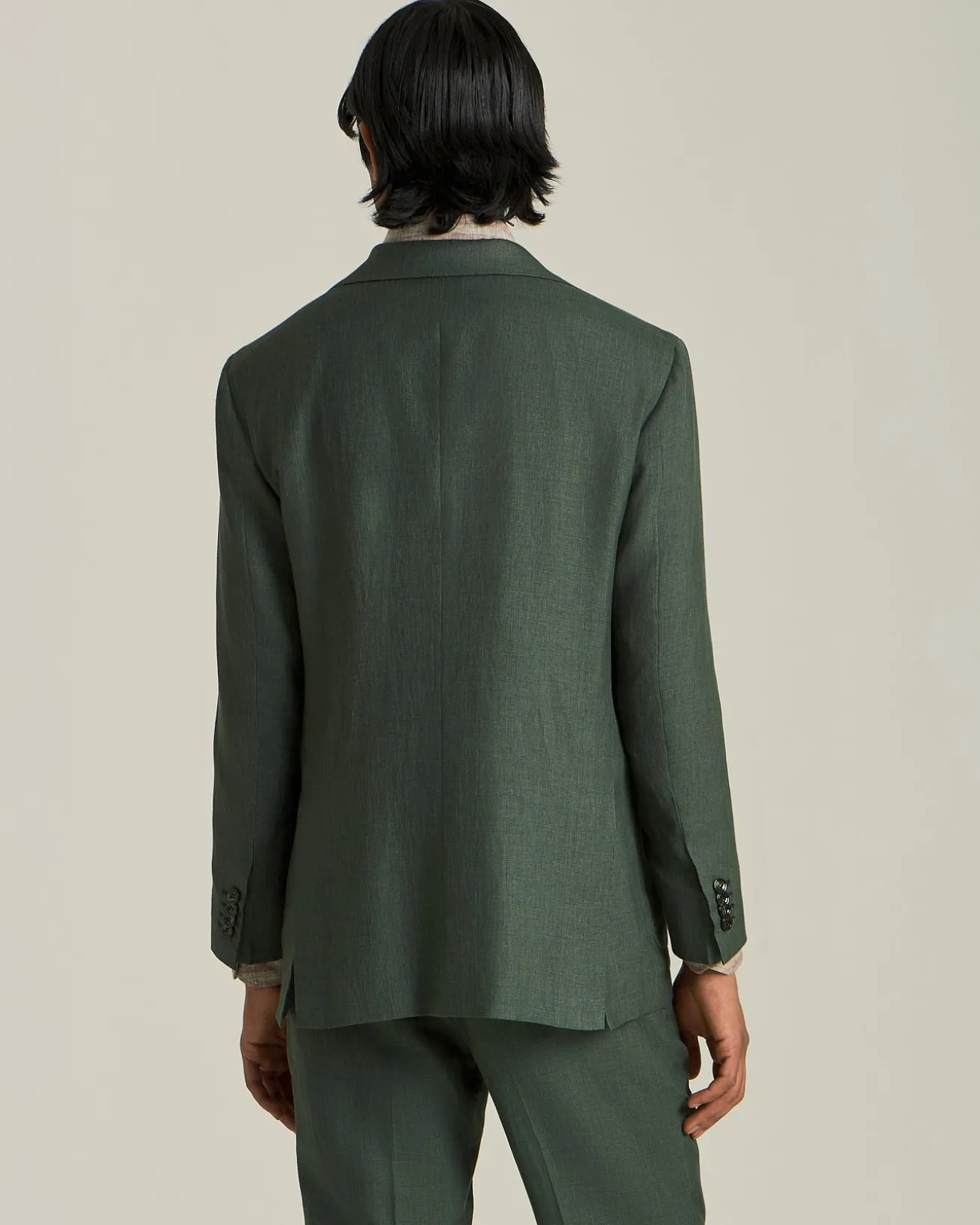 Abito monochrome in cashmere e lino