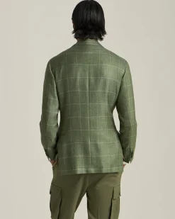 Blazer A Quadri In Cashmere Blend