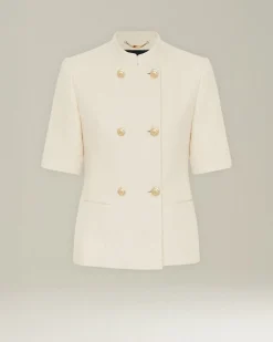 Blazer Doppiopetto In Cashmere E Seta