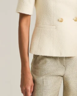 Blazer Doppiopetto In Cashmere E Seta