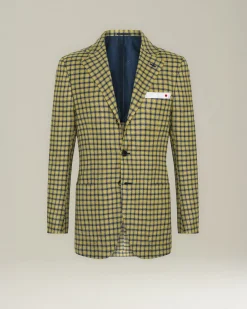 BLAZER IN MISTO CASHMERE CON MICRO-CHECK