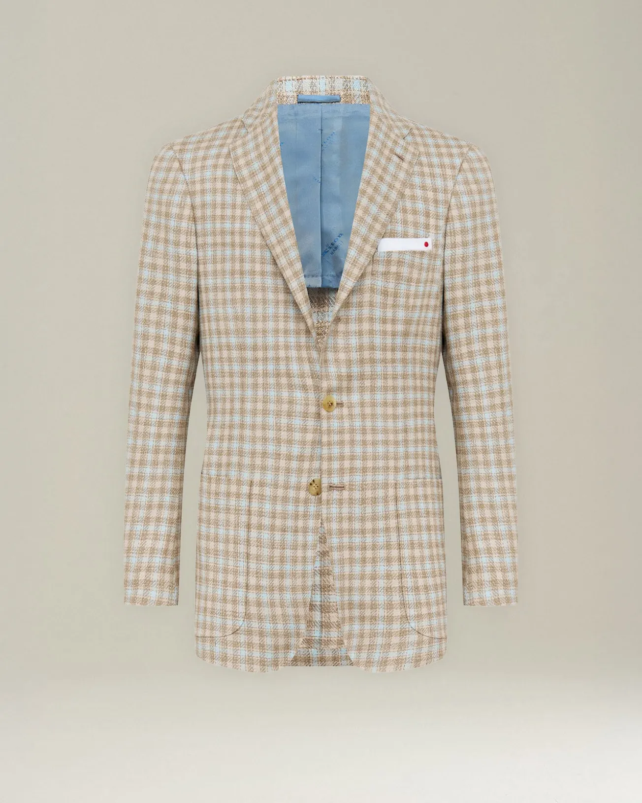 BLAZER IN MISTO CASHMERE CON MICRO-CHECK