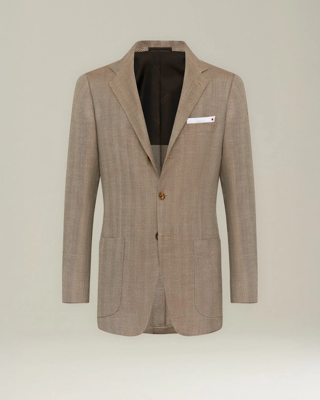 BLAZER IN MISTO CASHMERE CON MOTIVO A SPINA DI PESCE