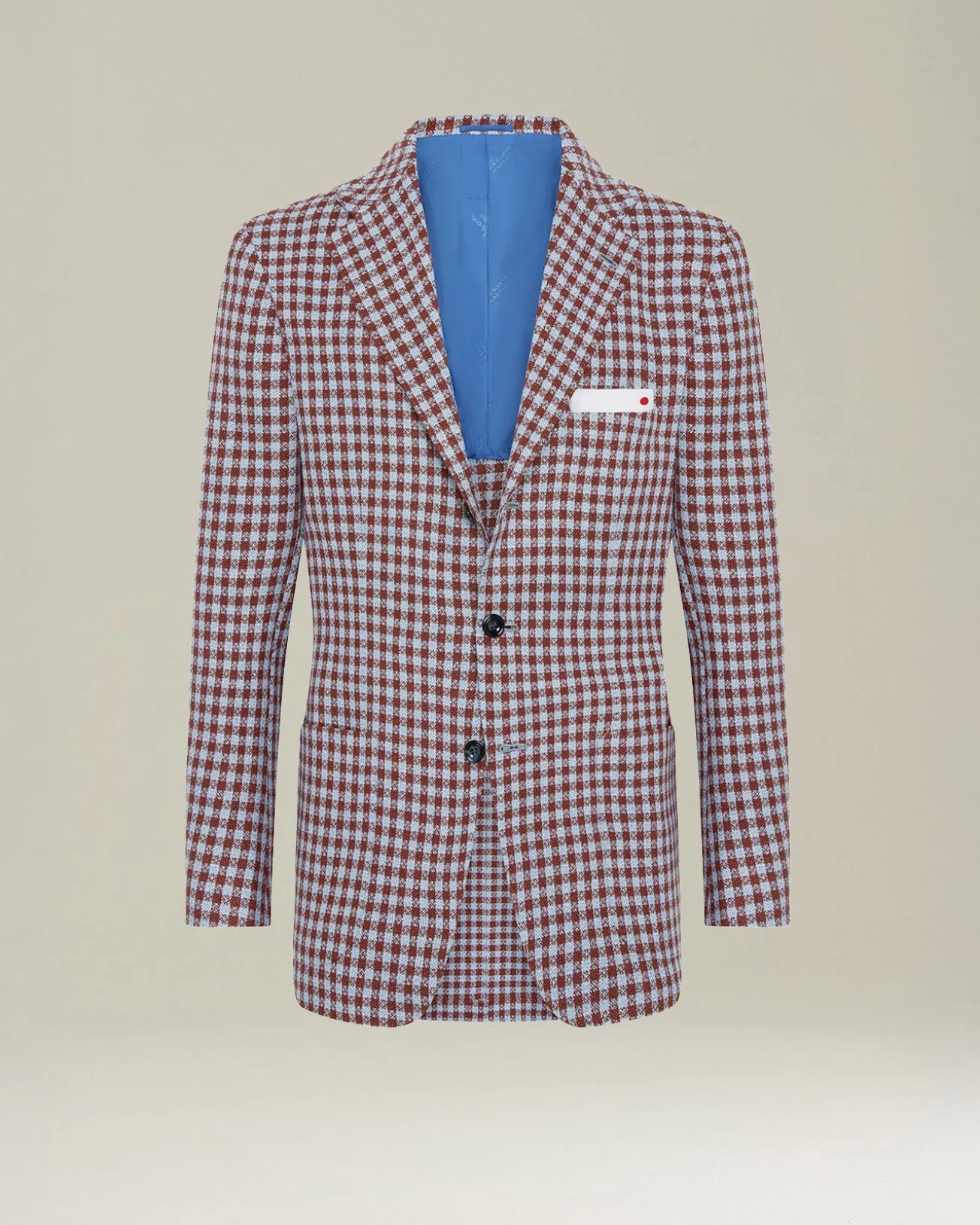 BLAZER IN MISTO CASHMERE CON MICRO-CHECK