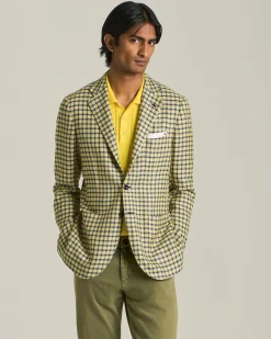 BLAZER IN MISTO CASHMERE CON MICRO-CHECK
