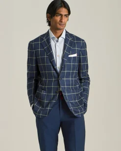 BLAZER IN MISTO CASHMERE A QUADRI