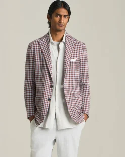 BLAZER IN MISTO CASHMERE CON MICRO-CHECK