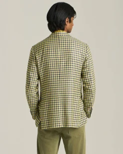 BLAZER IN MISTO CASHMERE CON MICRO-CHECK