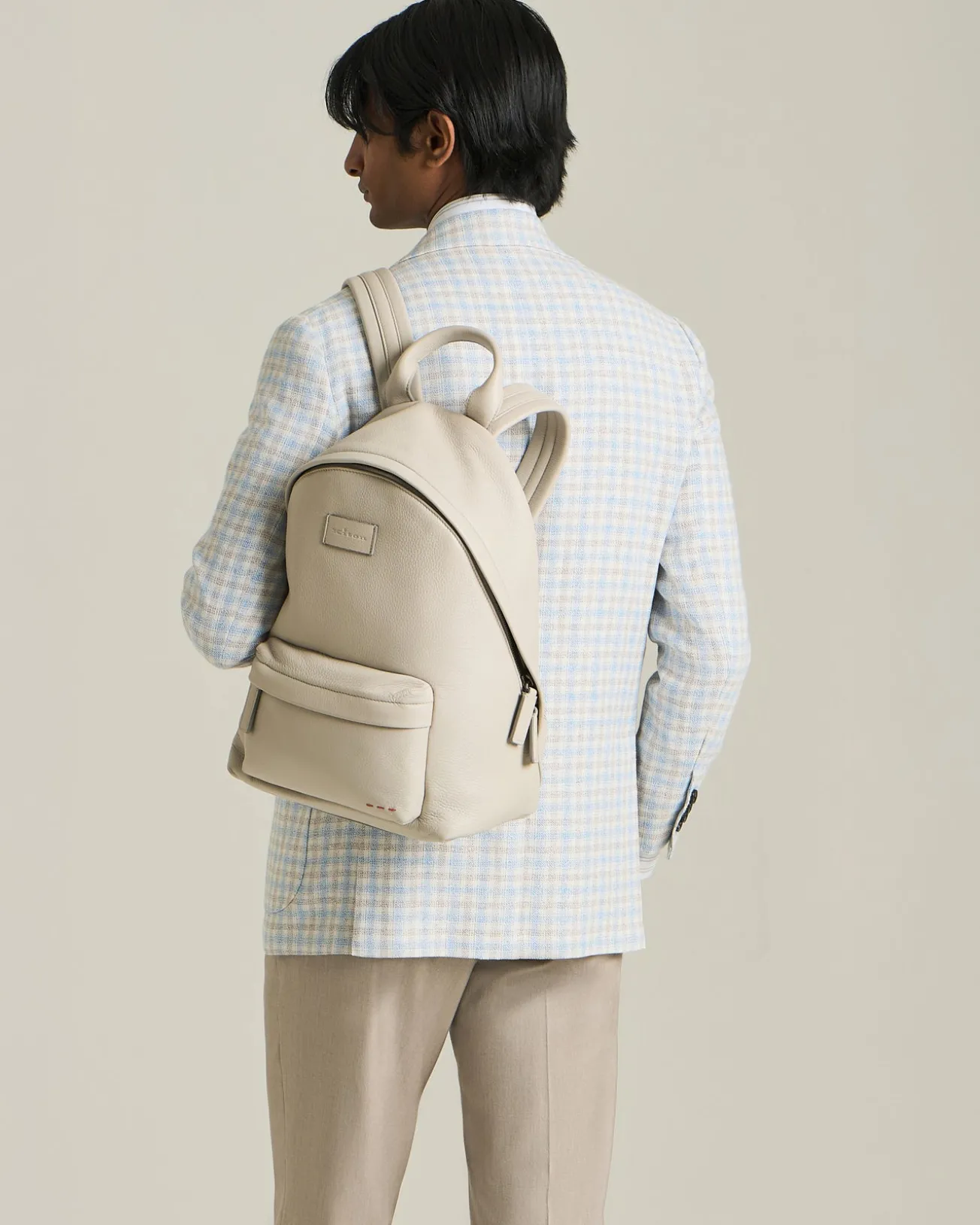 BLAZER IN MISTO CASHMERE CON MICRO-CHECK