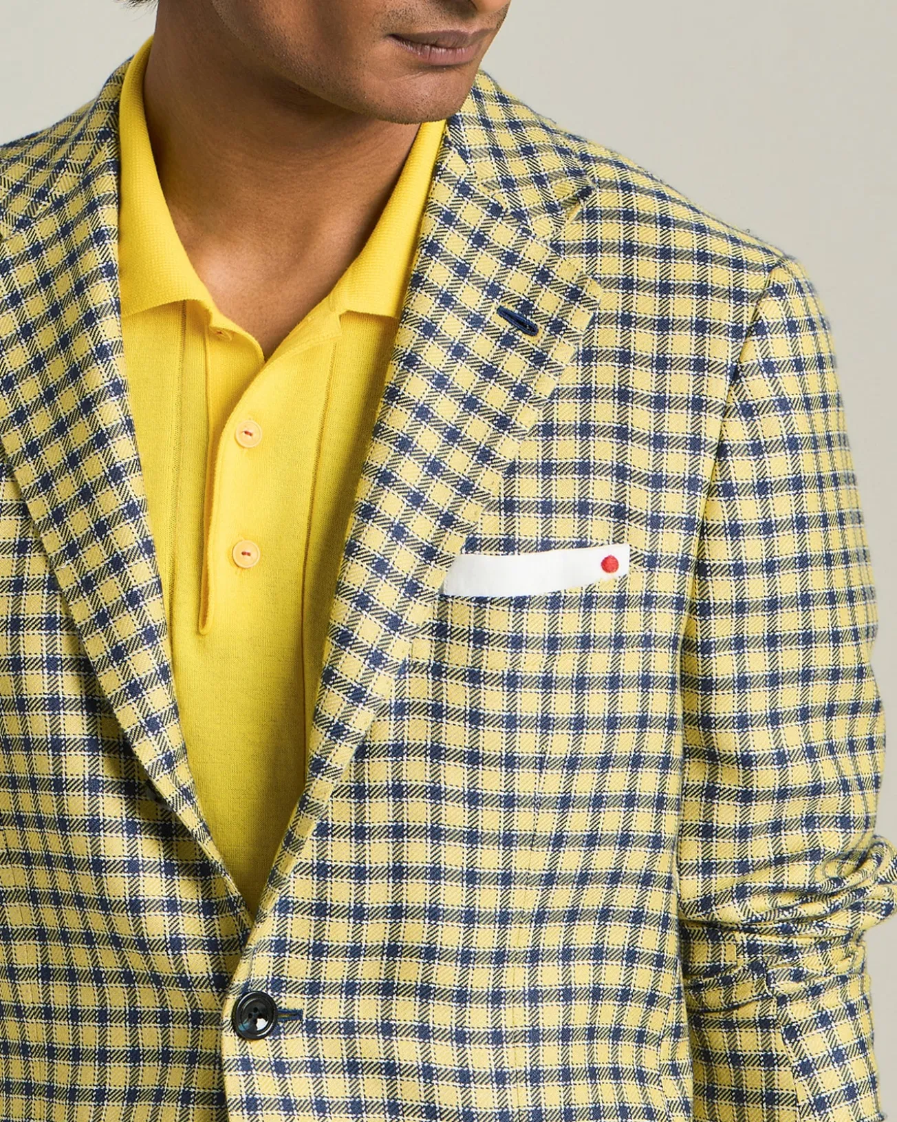 BLAZER IN MISTO CASHMERE CON MICRO-CHECK