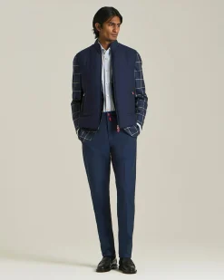 BLAZER IN MISTO CASHMERE A QUADRI