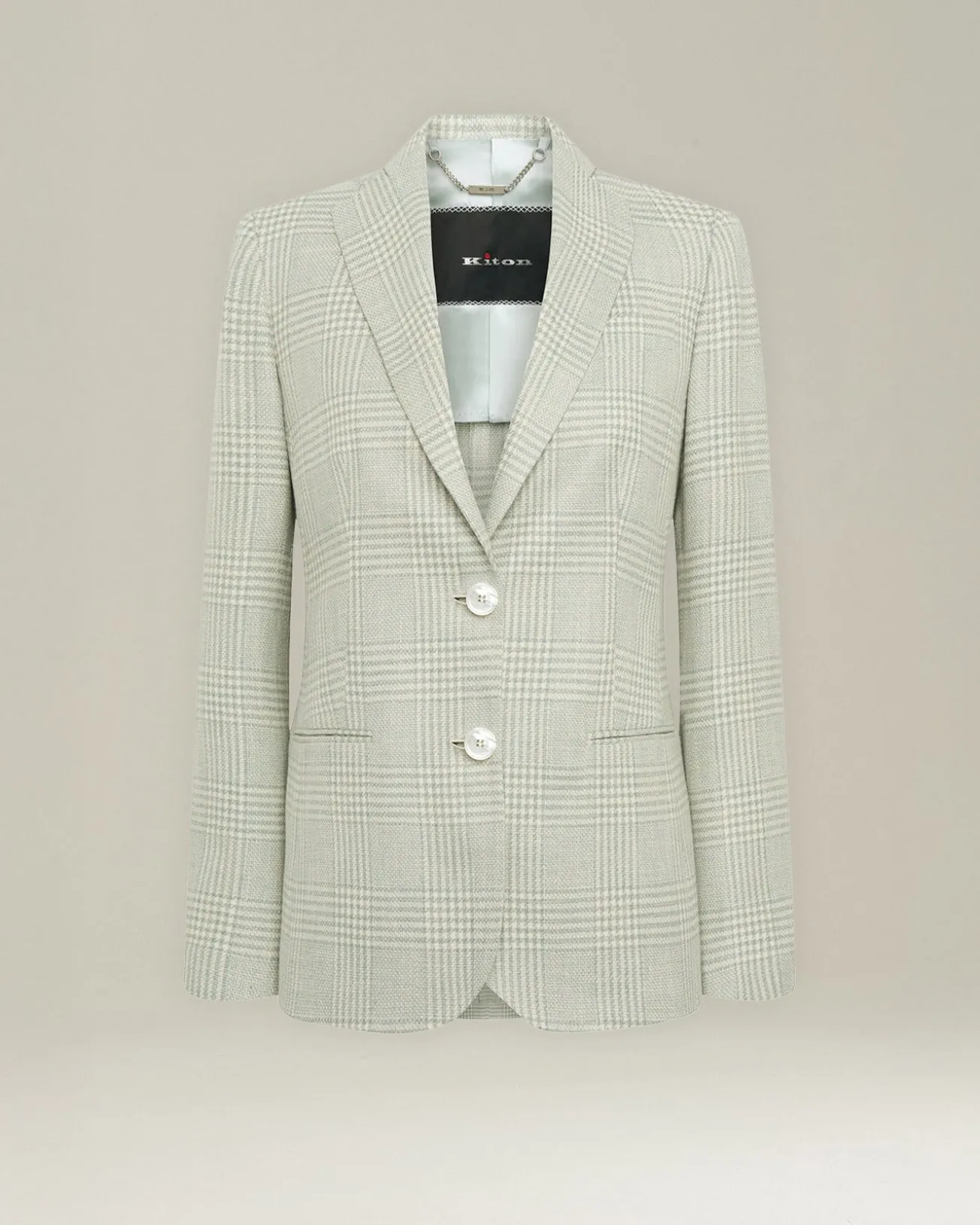 Blazer Principe Di Galles In Blend Di Seta