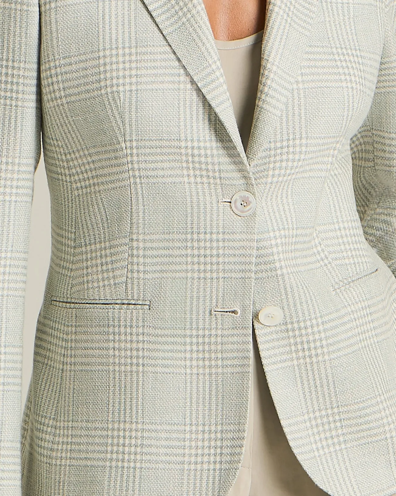 Blazer Principe Di Galles In Blend Di Seta