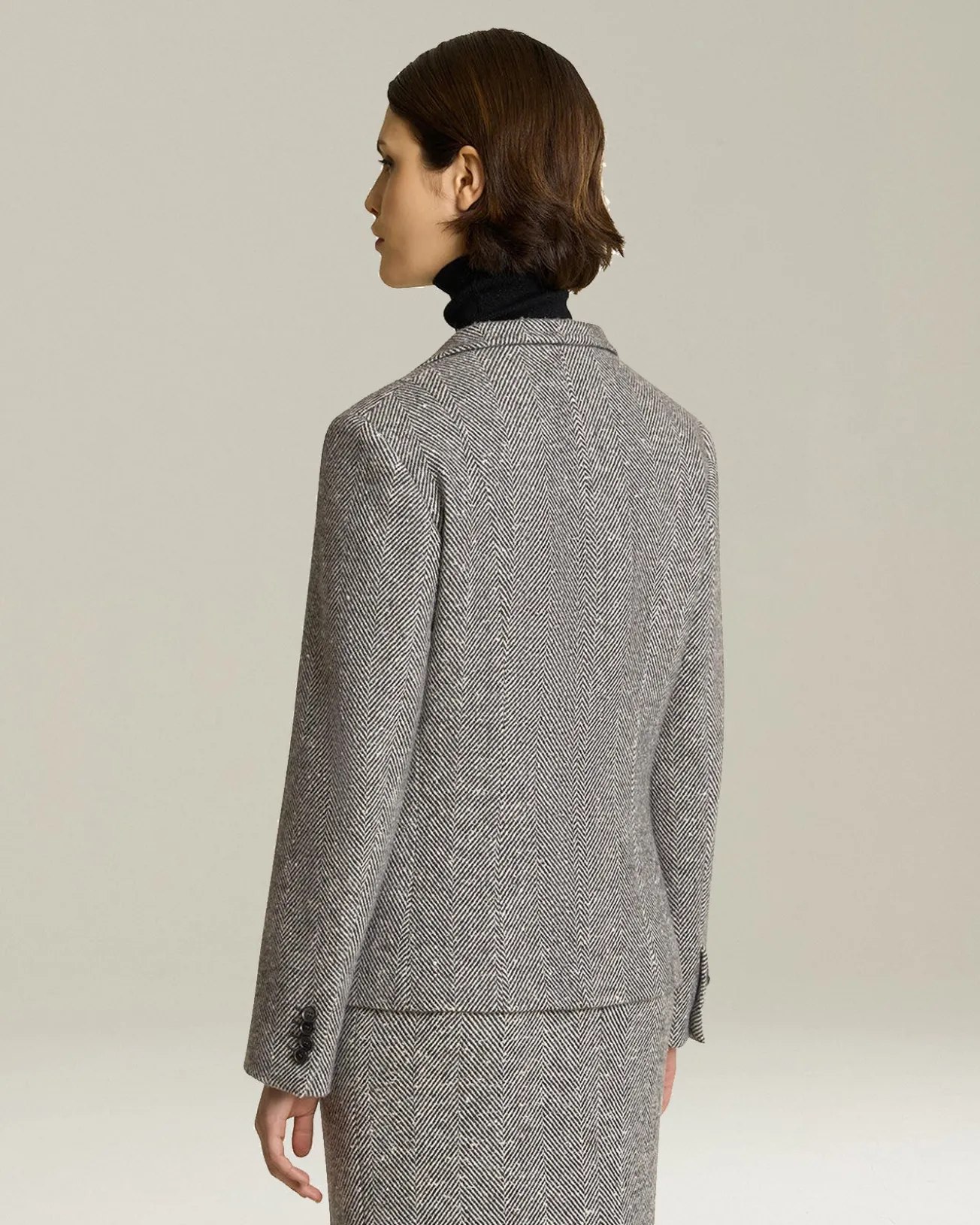 Blazer Spigato Donna in Cashmere