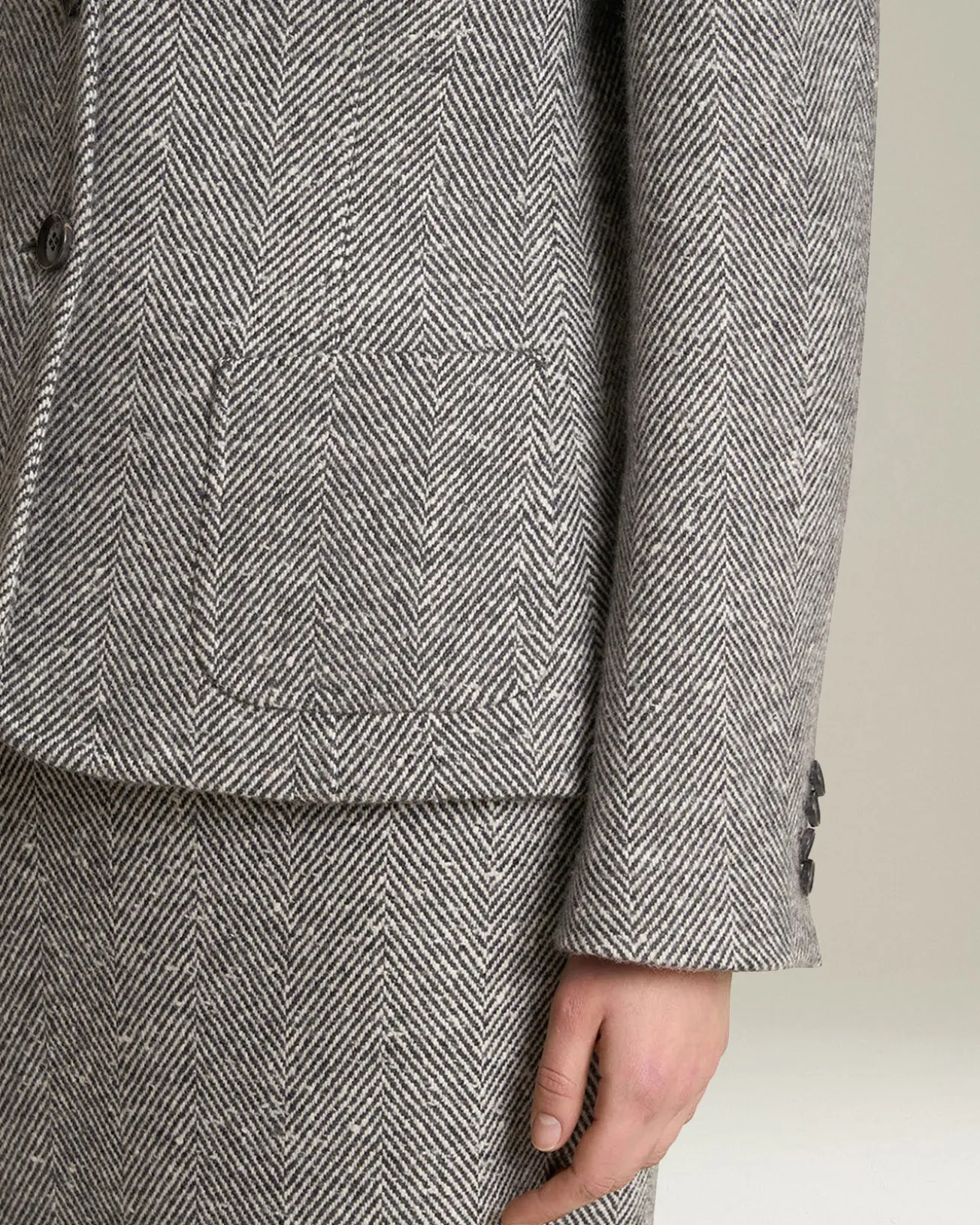 Blazer Spigato Donna in Cashmere