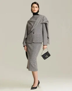 Blazer Spigato Donna in Cashmere