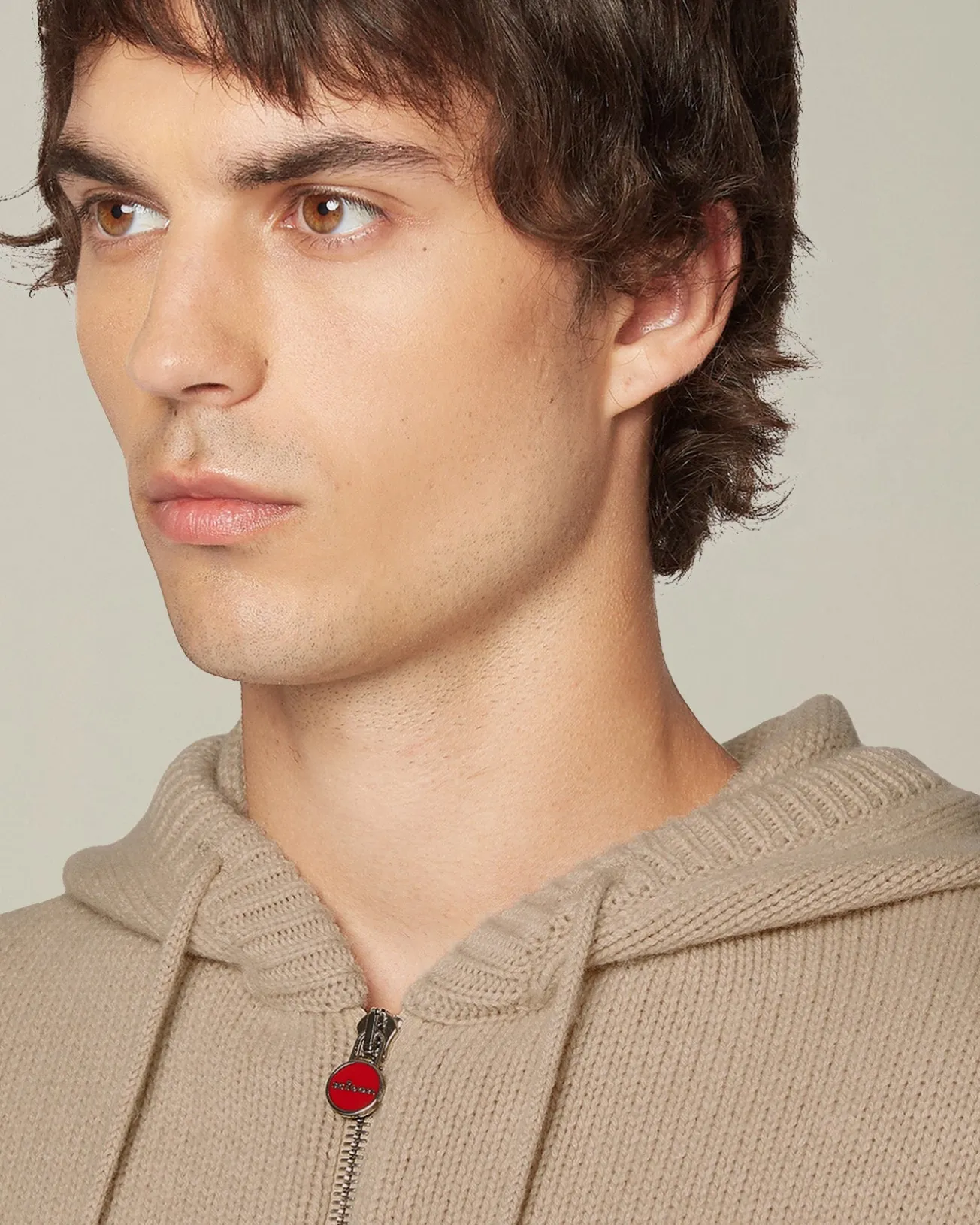 Bomber Cashmere Color Block con Cappuccio