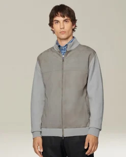 Bomber Cashmere e Pelle Scamosciata