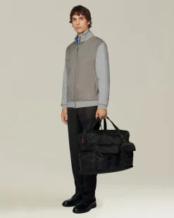 Bomber Cashmere e Pelle Scamosciata