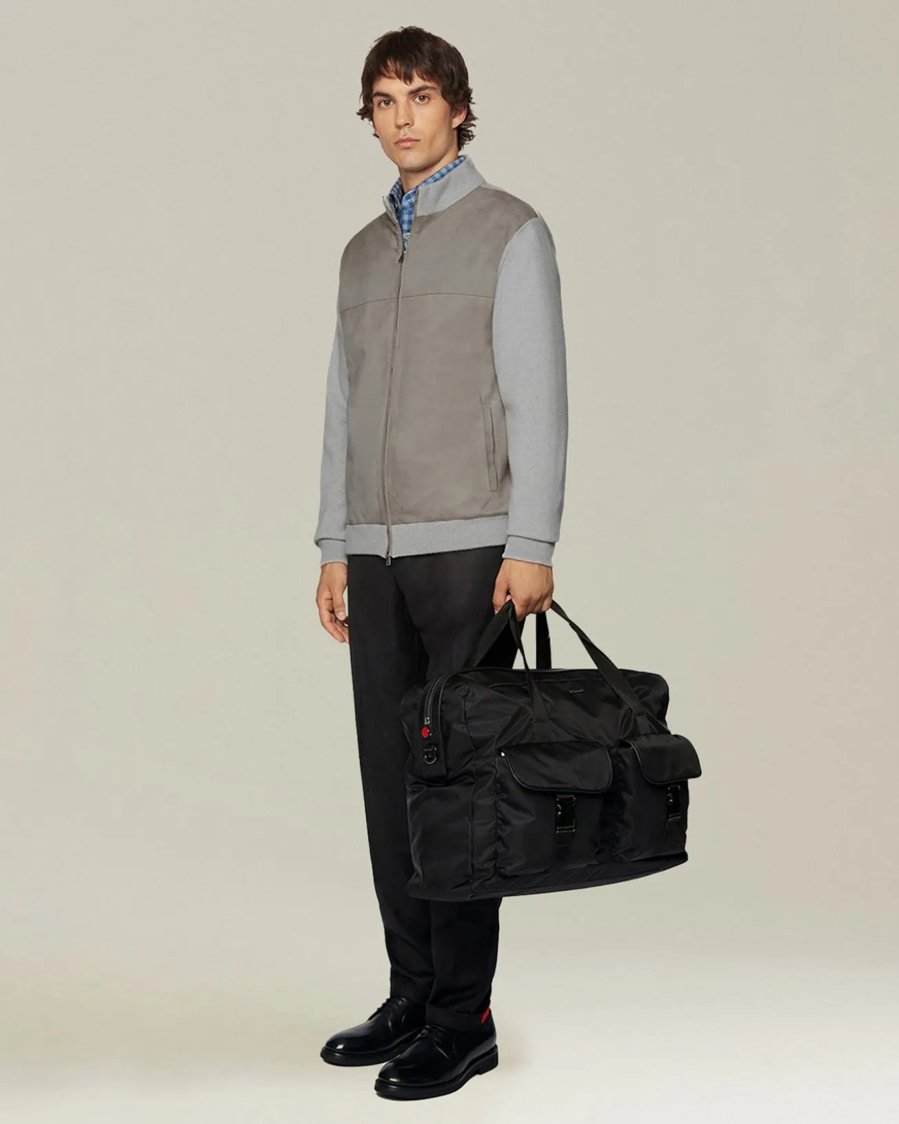 Bomber Cashmere e Pelle Scamosciata