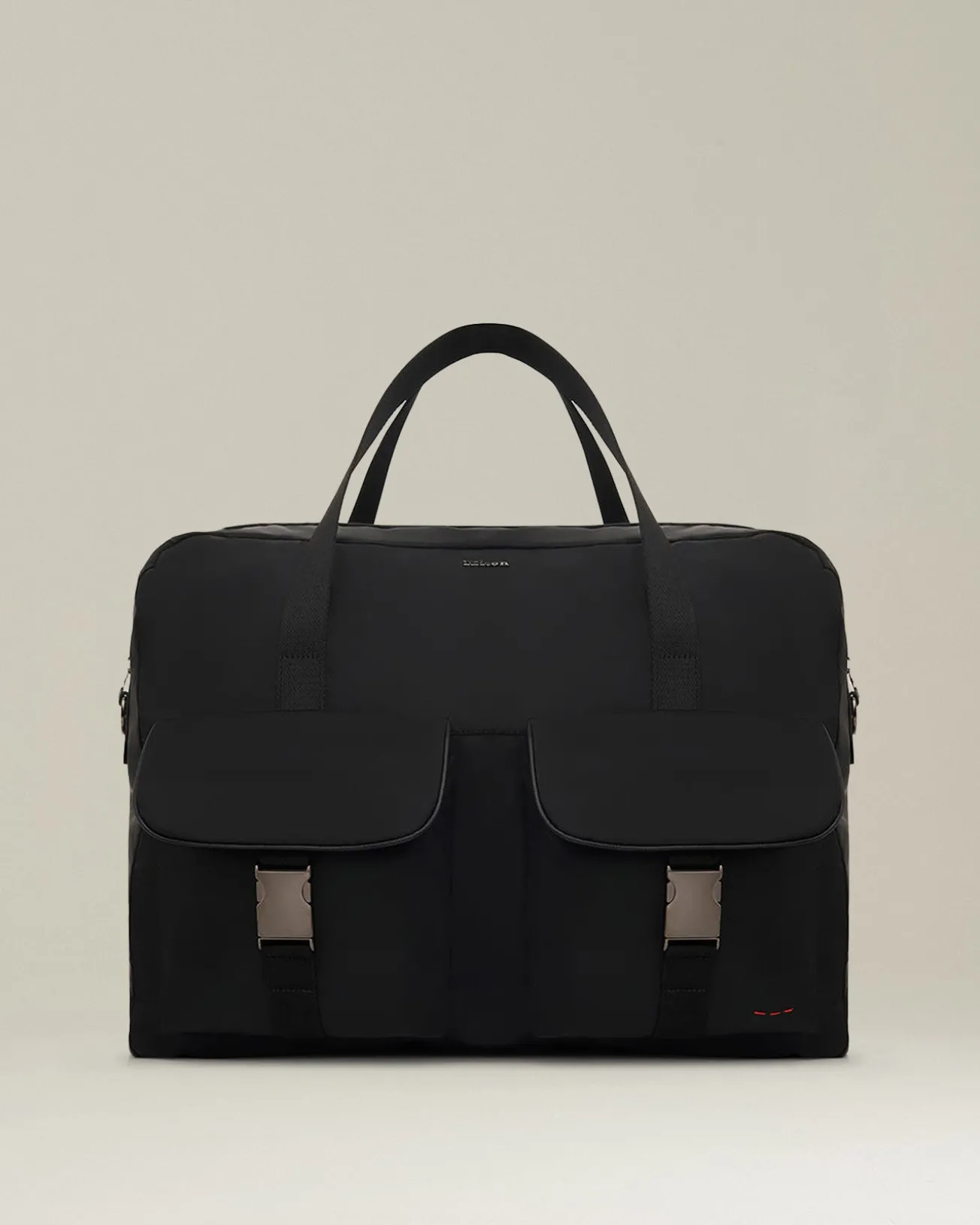 Borsa da lavoro in pelle e tessuto tecnico