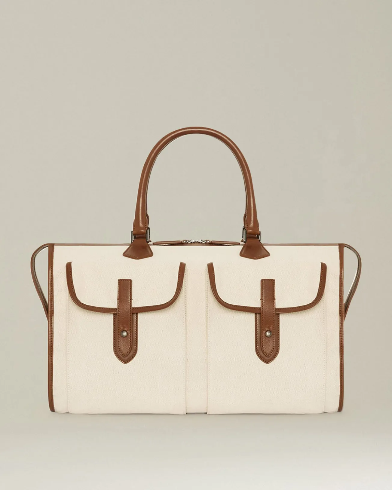 BORSA JOURNEY IN COTONE E PELLE