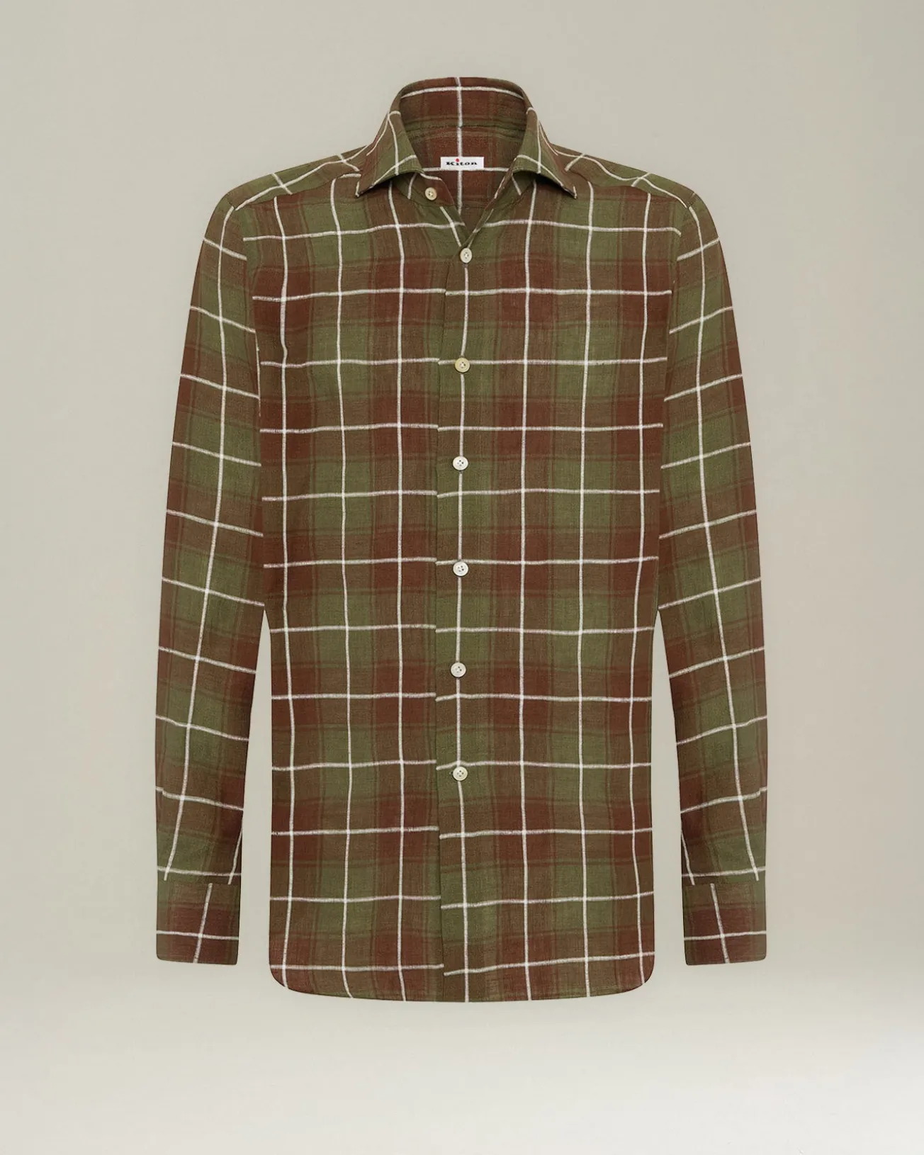 Camicia A Quadri In Lino