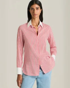 Camicia Donna Righe Cotone e Seta