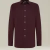 Camicia in Flanella Monochrome bourdeaux