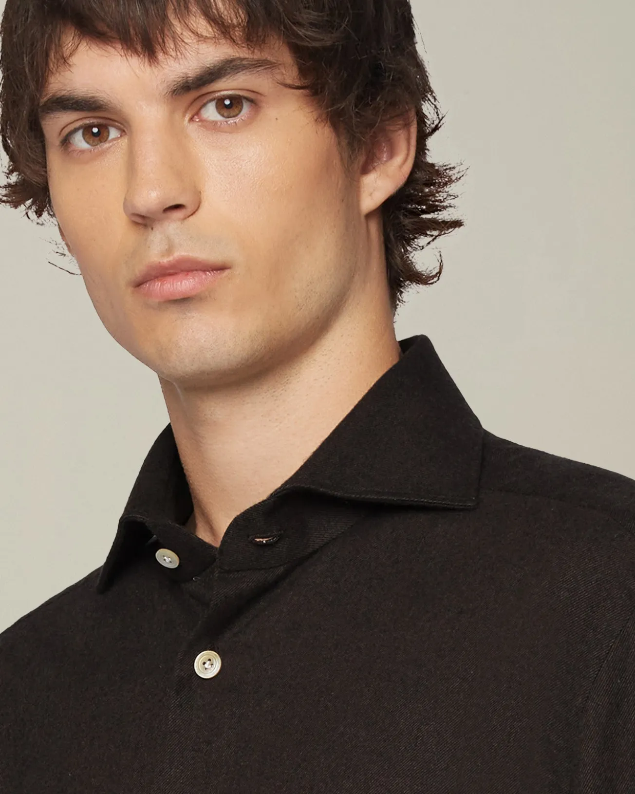 Camicia in Flanella Monochrome nera
