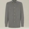 Camicia Nerano grigia Pied de Poule in Flanella
