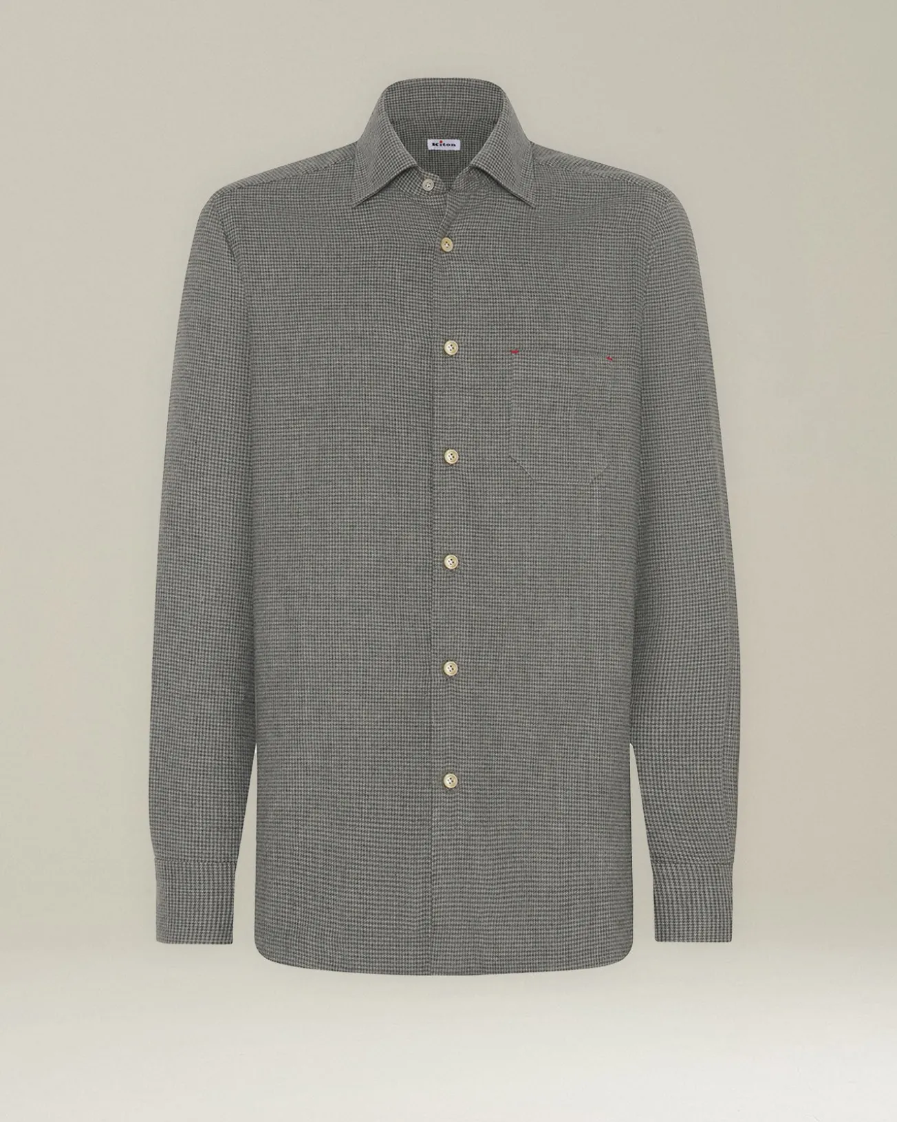 Camicia Nerano grigia Pied de Poule in Flanella
