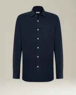 Camicia Nerano in jersey con pince naturali