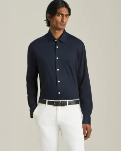 Camicia Nerano in jersey con pince naturali