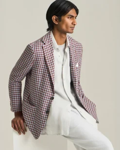 Camicia Nerano in lino con taschino decorato