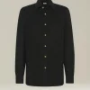 Camicia Nerano nera Pied de Poule in Flanella