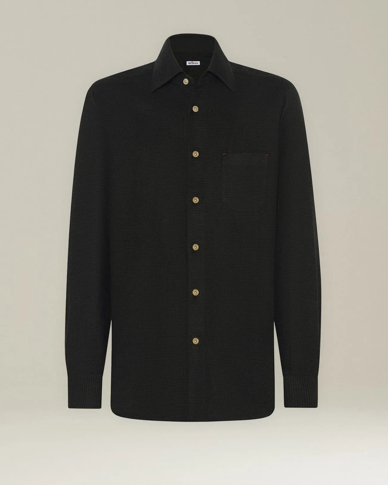 Camicia Nerano nera Pied de Poule in Flanella