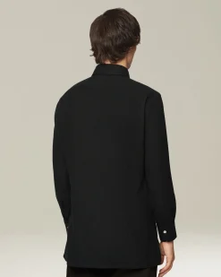 Camicia Nerano nera Pied de Poule in Flanella