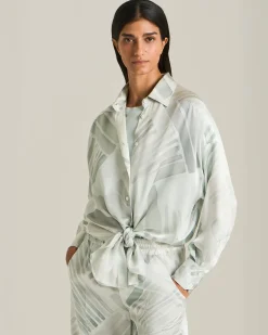 Camicia Oversize Ethnic Brush in Seta