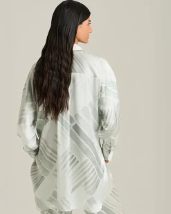 Camicia Oversize Ethnic Brush in Seta