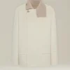 Cappotto donna in Cashmere con collo chiusura asimmetrica