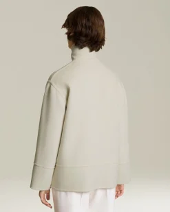 Cappotto donna in Cashmere con collo chiusura asimmetrica