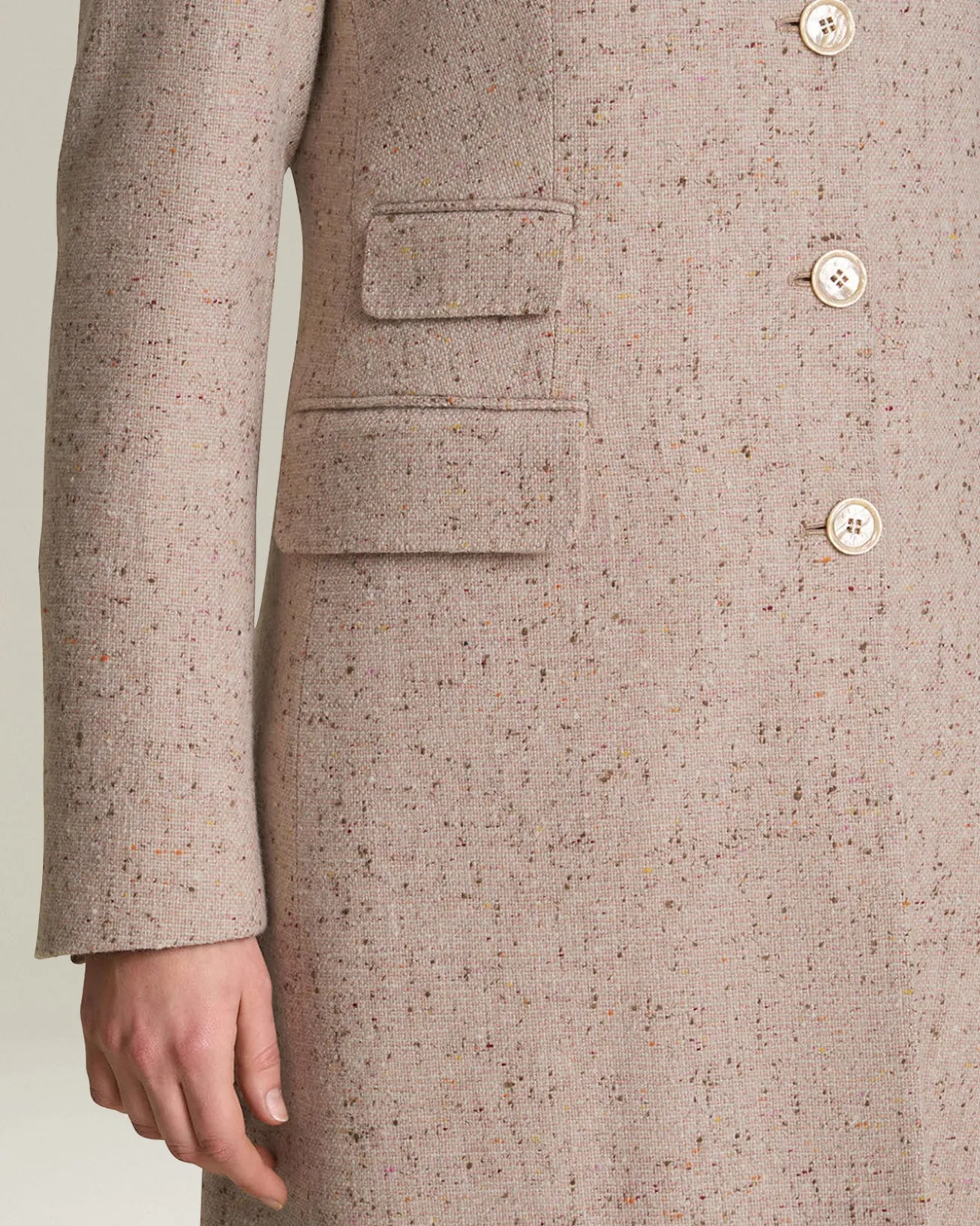 Cappotto donna in Cashmere effetto Donegal