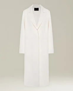 Cappotto donna lungo in Cashmere panna
