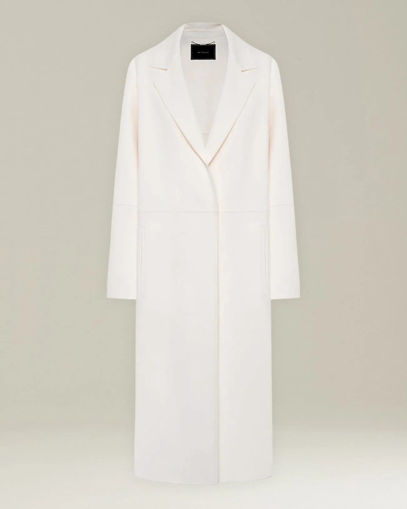 Cappotto donna lungo in Cashmere panna
