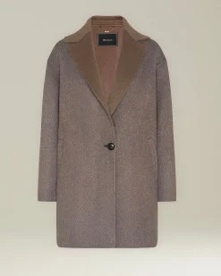 Cappotto donna reversibile in Cashmere beige