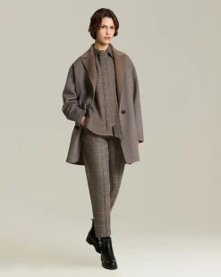 Cappotto donna reversibile in Cashmere beige