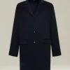 Cappotto monopetto Double in Cashmere blu