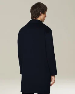 Cappotto monopetto Double in Cashmere blu